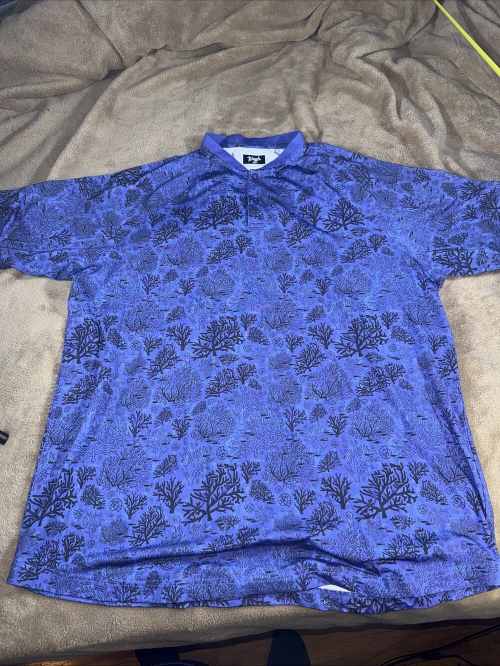 Waggle Golf Men’s 2xl Golf Polo Tree Print